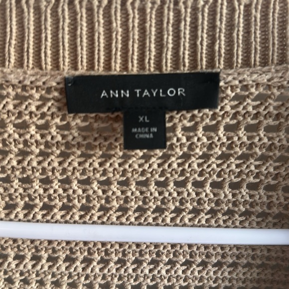 Ann Taylor Beige Open-Knit Cardigan - Picture 2 of 6
